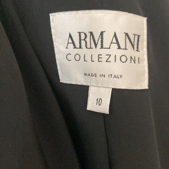 Armani Collezioni Vintage Black Long Blazer Size Medium - Picture 8 of 9